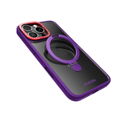 MICRODIA CRYSTAL RING Matte Protective iPhone Case with Kickstand - Deep Violet